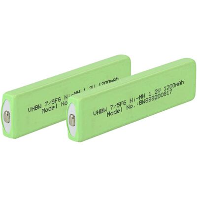 Vhbw - 2x Battery Cell Replacement for Panasonic HHF-AZ01, HHF-1PSC for Mini Disc Player, cd Player (1100 mAh, 1.2 v, NiMH), 7/5F6, Button Top Vhbw - 2x Battery Cell Replacement for Panasonic HHF-AZ01, HHF-1PSC for Mini Disc Player, cd Player (1100 mAh, 1.2 v, NiMH), 7/5F6, Button Top