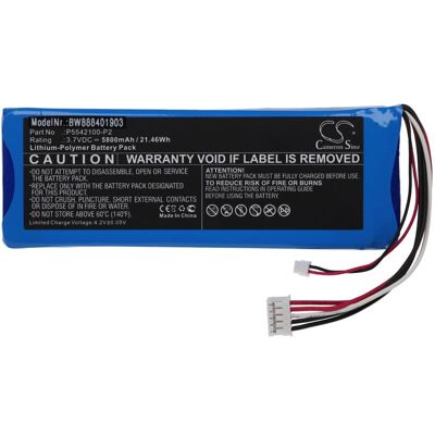 vhbw JBL P5542100-P2 Speaker Battery - 5800mAh Li-Polymer vhbw JBL P5542100-P2 Speaker Battery - 5800mAh Li-Polymer