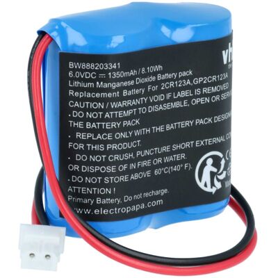 VHBW Visonic Motion Sensor Battery - 1350mAh 6V Li-MnO2 VHBW Visonic Motion Sensor Battery - 1350mAh 6V Li-MnO2