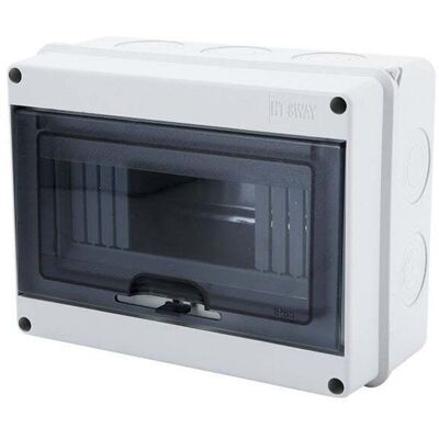 Waterproof Outdoor Electrical Enclosure, IP65, 8 Modules, Circuit Breaker Box, Junction Box for Outdoor Use Waterproof Outdoor Electrical Enclosure, IP65, 8 Modules, Circuit Breaker Box, Junction Box for Outdoor Use