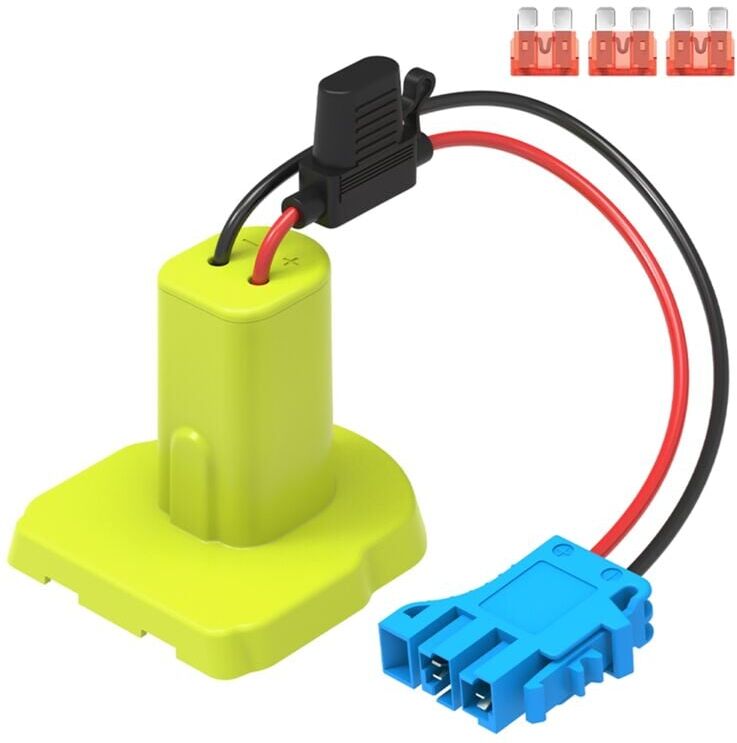 TLILY Battery Adapter for 18V with Wire Harness Connector,Battery Converter 3pcs 40A Fuses A