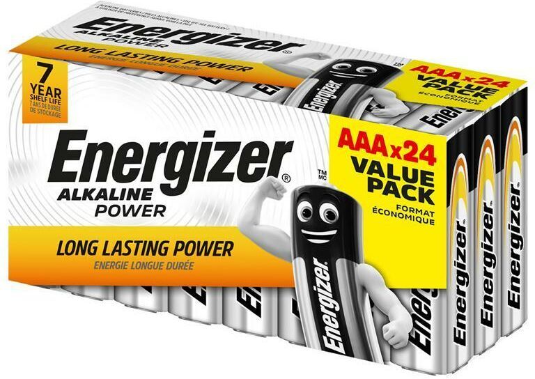 Energizer - aaa Cell Alkaline Power Batteries (Pack 24) - ENGPOWAAA24