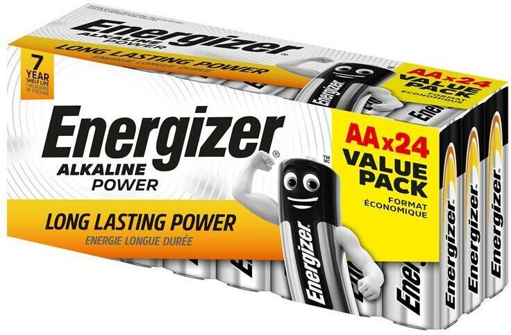 Energizer Aa Cell Alkaline Power Batteries (Pack 24) - ENGPOWAA24
