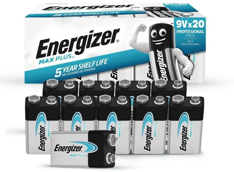 Energizer Max Plus 9V Alkaline Battery (Pack of 20) - 423204