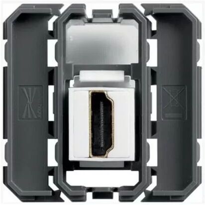 Hager - Gallery WXF633 hdmi socket - Through socket - 1P - Composable