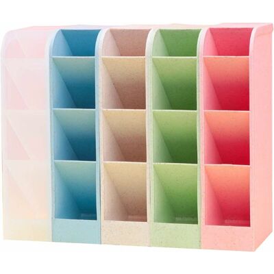 HÉLOISE Office Supplies Organizer, 5 Pcs Multifunctional Desktop Storage Child Desk Organizer, Pen Storage Holder Box Office Storage for Home and School HÉLOISE Office Supplies Organizer, 5 Pcs Multifunctional Desktop Storage Child Desk Organizer, Pen Storage Holder Box Office Storage for Home and School