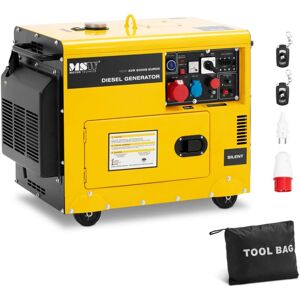 MSW - Diesel Generator - 5000 w - 16 l - 240/400 v - mobile - avr - Euro 5