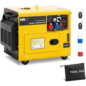 MSW - Diesel Generator - 6000 w - 16 l - 240/400 v - mobile - avr - Euro 5