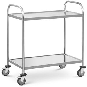 ROYAL CATERING Serving trolley Kitchen trolley 2 shelves Clearing trolley up to 40 kg