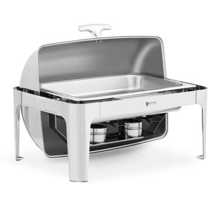 ROYAL CATERING Stainless Steel Chafing Dish Buffet Dish Warmer gn 1/1 8.5L Roll Top Lid