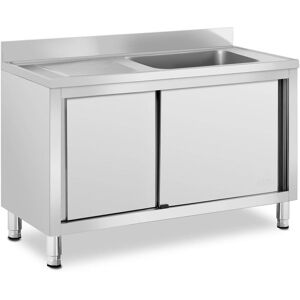 ROYAL CATERING Stainless Steel Commercial Kitchen Sink Base Cabinet Basin: 500x400x260 mm