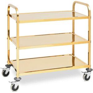 ROYAL CATERING Stainless Steel Service Trolley Serving Catering Service Cart 3 Shelves 240kg