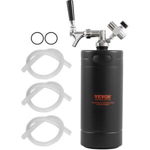 VEVOR Beer Growler Tap System, 128Oz 4L Mini Keg, 304 Stainless Steel Pressurized Beer Growler, Keg Growler with Pressure Display, CO2 Regulator Faucet,