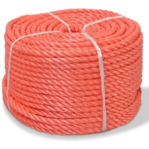 Twisted Rope Polypropylene 10 mm 250 m Orange Vidaxl Twisted Rope Polypropylene 10 mm 250 m Orange Vidaxl