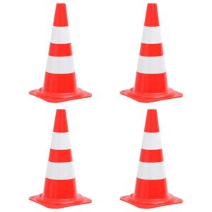 Vidaxl - Reflective Traffic Cones 4 pcs Red and White 50 cm n/a