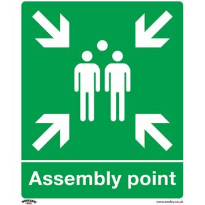 Loops - 10x assembly point Health & Safety Sign - Rigid Plastic 250 x 300mm Warning