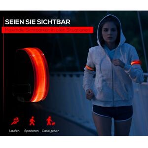 LANGRAY 2pcs Super Bright High Visibility Reflective Safety led Night Light for Running, Jogging, Cycling, Biking, Walking, Flashing and Static led functions