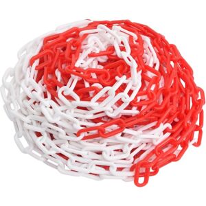 Vidaxl - Warning Chain Red and White 100 m Ø4 mm Plastic red and white