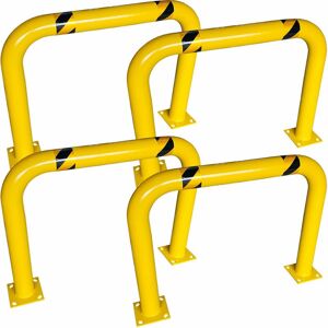 Loops - 4 pack 1300mm Anti-Collision Machine Guard - Car Park Ram Raid / Warehouse Pallet Racking steel Barrier