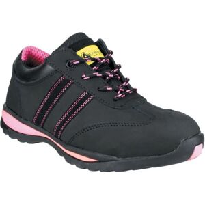 Amblers Safety - FS47 Women's Black Safety Trainers S1P - Size 6 - Black