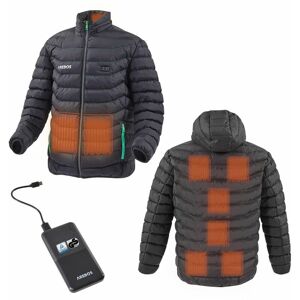 Rechargeable Thermo Jacket Winter Jacket Warm Sports Jacket Outdoor Jacket Heatable s - black - Arebos