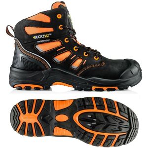 Buckler Boots - BuckzViz High Viz Orange Lace Safety Work Boots uk Sizes 13