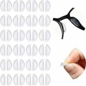 Inflatable Cushion Nose Pads Adhesive Nose Pads for Glasses Non-slip Nose Pads Inner Tube Nose Pads, 2.5mm / 0.4 Inch Thick (24 Pairs) - Denuotop