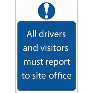 Report To Site Office' Mandatory Sign (72890) - Draper