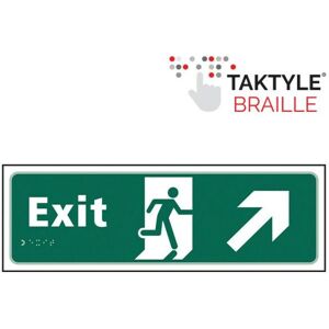 Taktyle - Exit Running Man Sign Aow Up/Right (450 x 150mm)