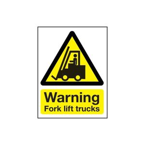 Sitesafe - Fork Lift Trucks Vinyl Warning Sign - 300 x 400mm
