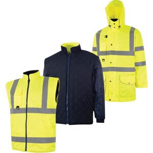 Hi-Vis Yellow 5 in 1 Watepoof &Beathable Coat (EN20471) (s) - Halo