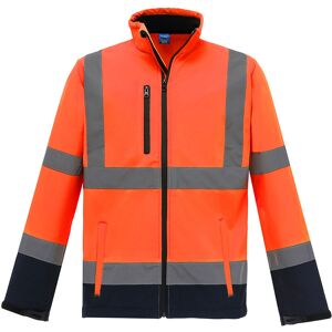 Langray - High Visibility Reflective Safety Jacket Workwear Waterproof Bomber Quilted Lining Jacket Lightweight for Women (Orange & Navy,S)