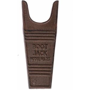 Homescapes - Cast Iron Boot Jack and Scraper - Brown