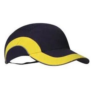 JSP - ABR000-00N-400 Hardcap A1+/Bump Cap 7cm Long Peak Navy/Yellow - Navy Blue Yellow