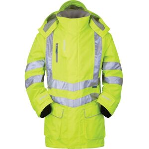 P421 Mesh Lined Hi-vis Breathable Storm Coat Yellow (l) - Yellow - Pulsar