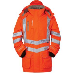 PR499 Mesh Lined Hi-vis Breathable Storm Coat Orange (l) - Orange - Pulsar