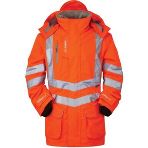 PR499 Mesh Lined Hi-vis Breathable Storm Coat Orange (3XL) - Orange - Pulsar