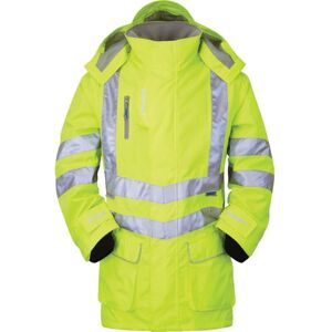 P421 Mesh Lined Hi-vis Breathable Storm Coat Yellow (m) - Yellow - Pulsar