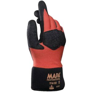 Mapa Professional - Nitile Coated Gloves, Shock Absobing, Black/Oange, Size 11 - Black Orange