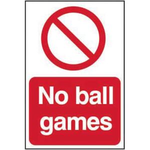 Spectrum Industrial - No Ball Games Self Adhesive Sign - 200 x 300mm