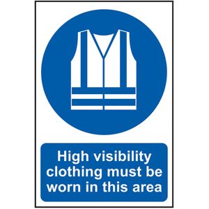 0022 High Visibility Jackets Must Be Worn In This Area - pvc 200 x 300mm SCA0022 - Scan