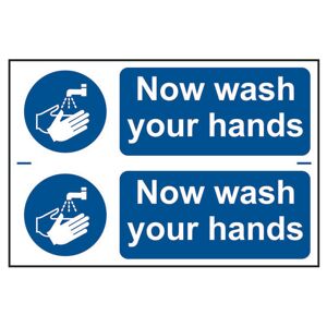 Scan - 0404 Now Wash Your Hands - pvc 300 x 200mm SCA0404