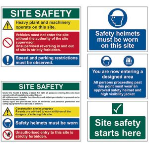 13974 pvc Construction Site Pack 5 Health & Safety Signs SCA13974 - Scan