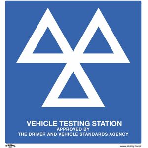 Sealey - Warning Safety Sign - mot Testing Station - Rigid Plastic - Pack of 10 SS51P10