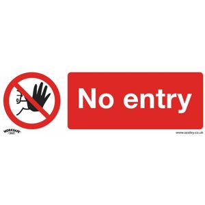 Worksafe Safety Sign - No Enty - Rigid Plastic