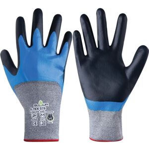 Showa - s-tex 376 Nitrile Foam Grip Glove Size 8/L - Black Grey Blue
