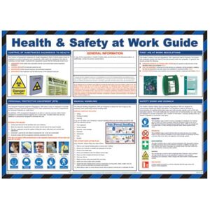 Sitesafe - Health & Safety at Work Guide Poster Laminated (590 x 420mm)