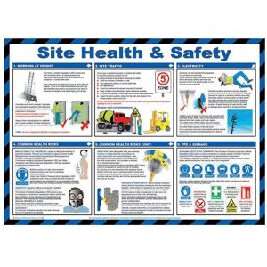 Sitesafe - Site Health & Safety Poster Laminated (590 x 420mm)