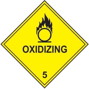 Spectrum Industrial Oxidizing 5 Safety Sticker (10 Pack) - 250 x 250mm