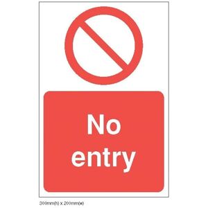 Sitesafe - no Entry Rigid pvc Z-barrier Sign - 200 x 300mm